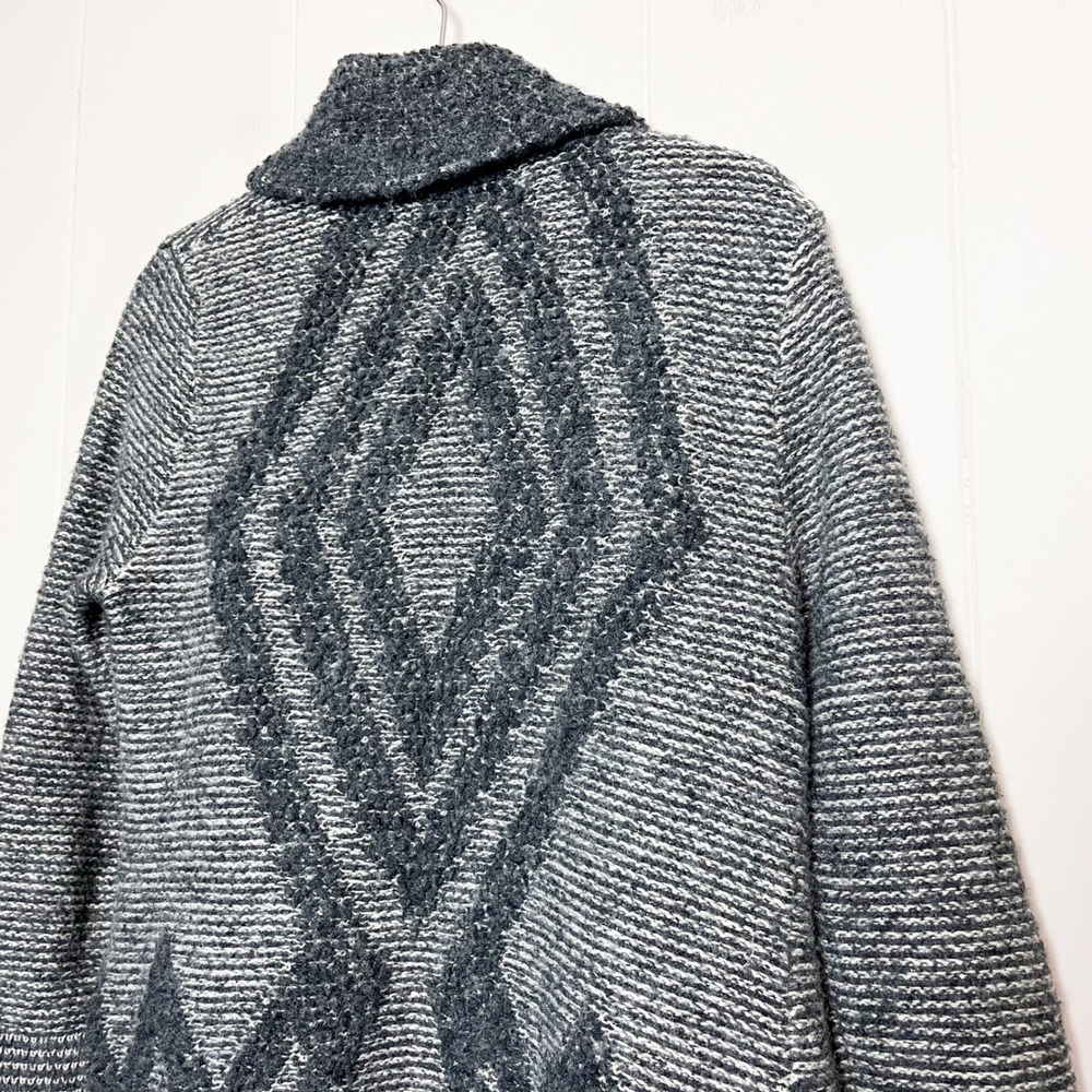 Anthropologie‎ Angel of the North Equinox Cardigan Sweater Medium Gray Boho Wool - Picture 5 of 7